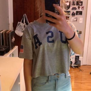 usa cropped tshirt
